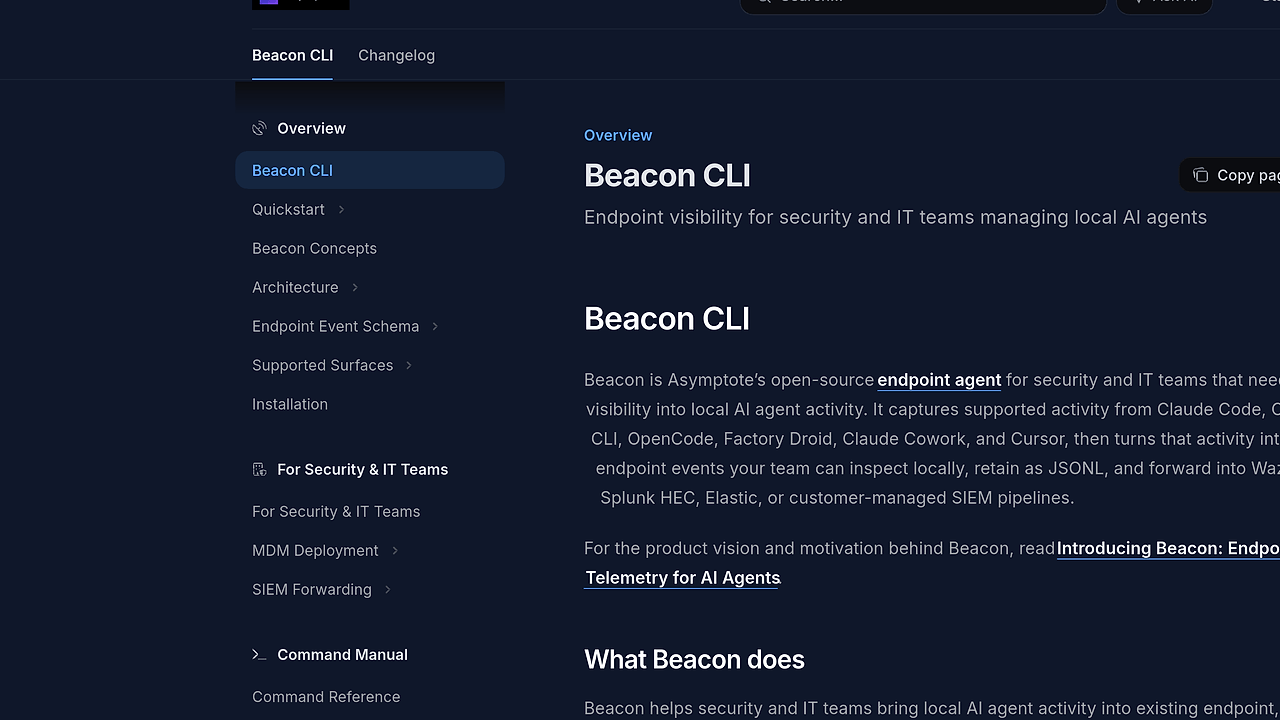 Beacon screenshot