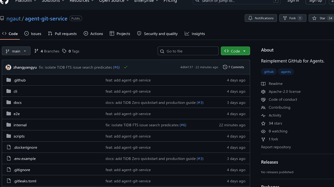 agent-git-service screenshot