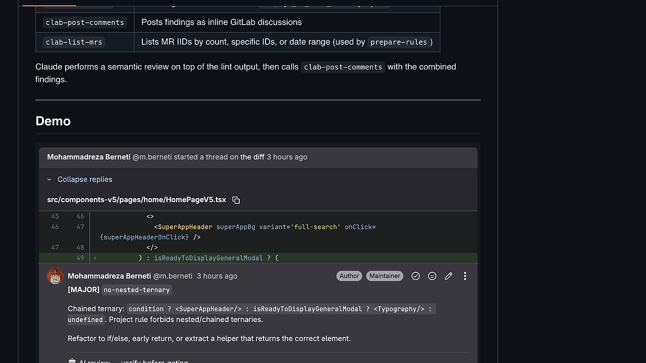 clab screenshot