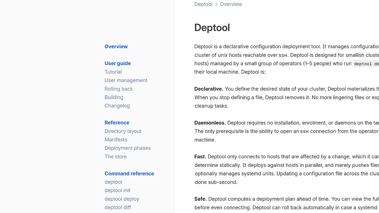 Deptool screenshot