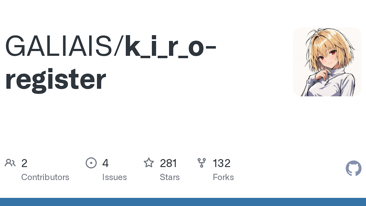 K.I.R.O Register screenshot