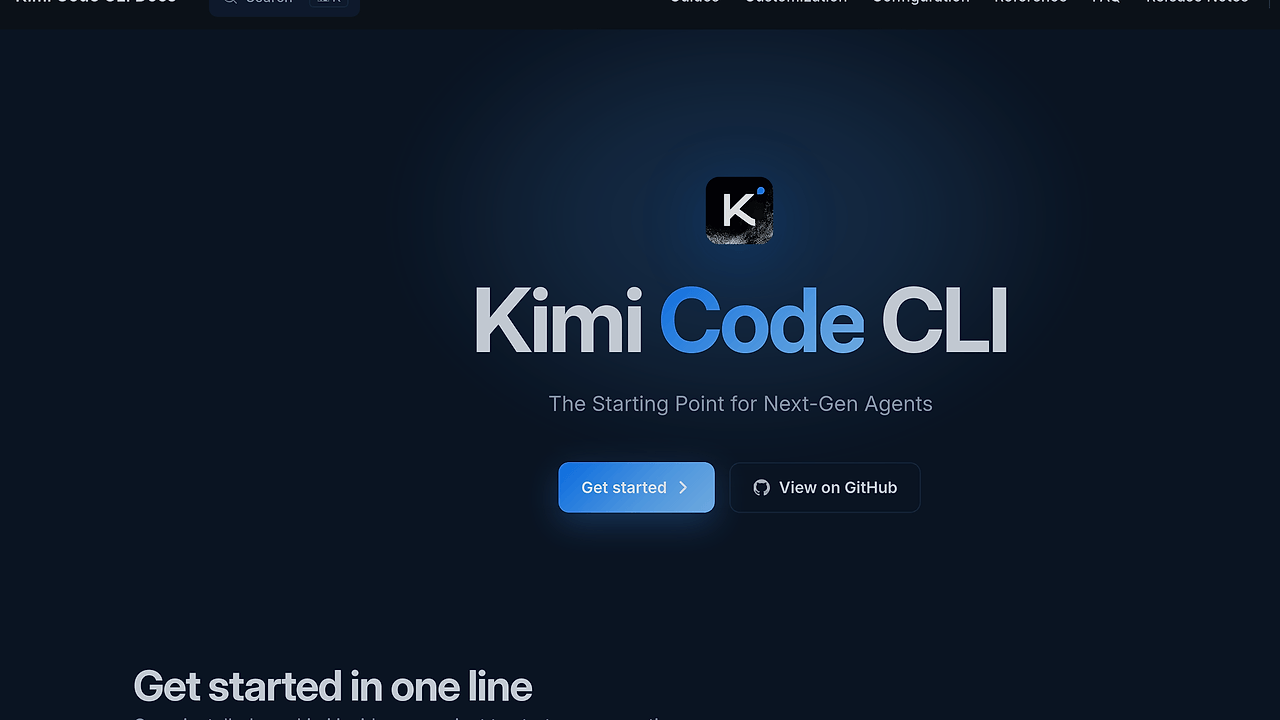 Kimi Code CLI screenshot