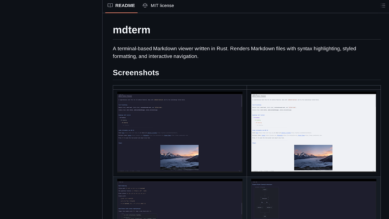 mdterm — CLI Tools tool screenshot