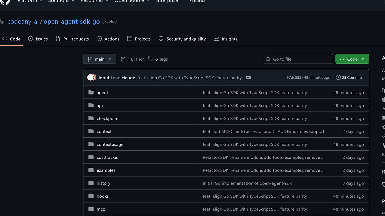 Open Agent SDK Go screenshot
