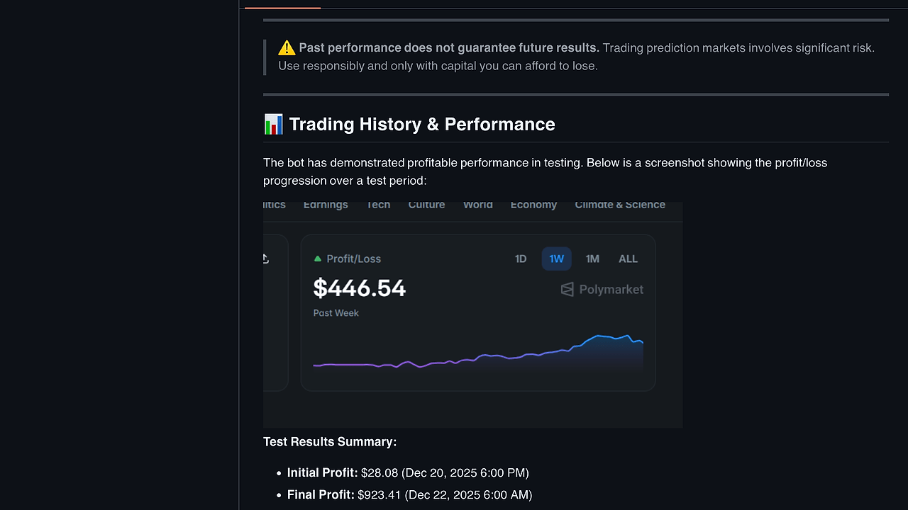Polymarket Copy Trading Bot screenshot