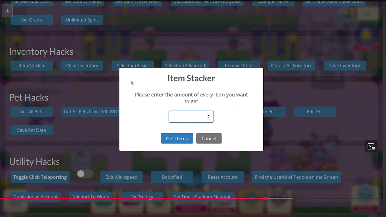 Prodigy Hacks screenshot