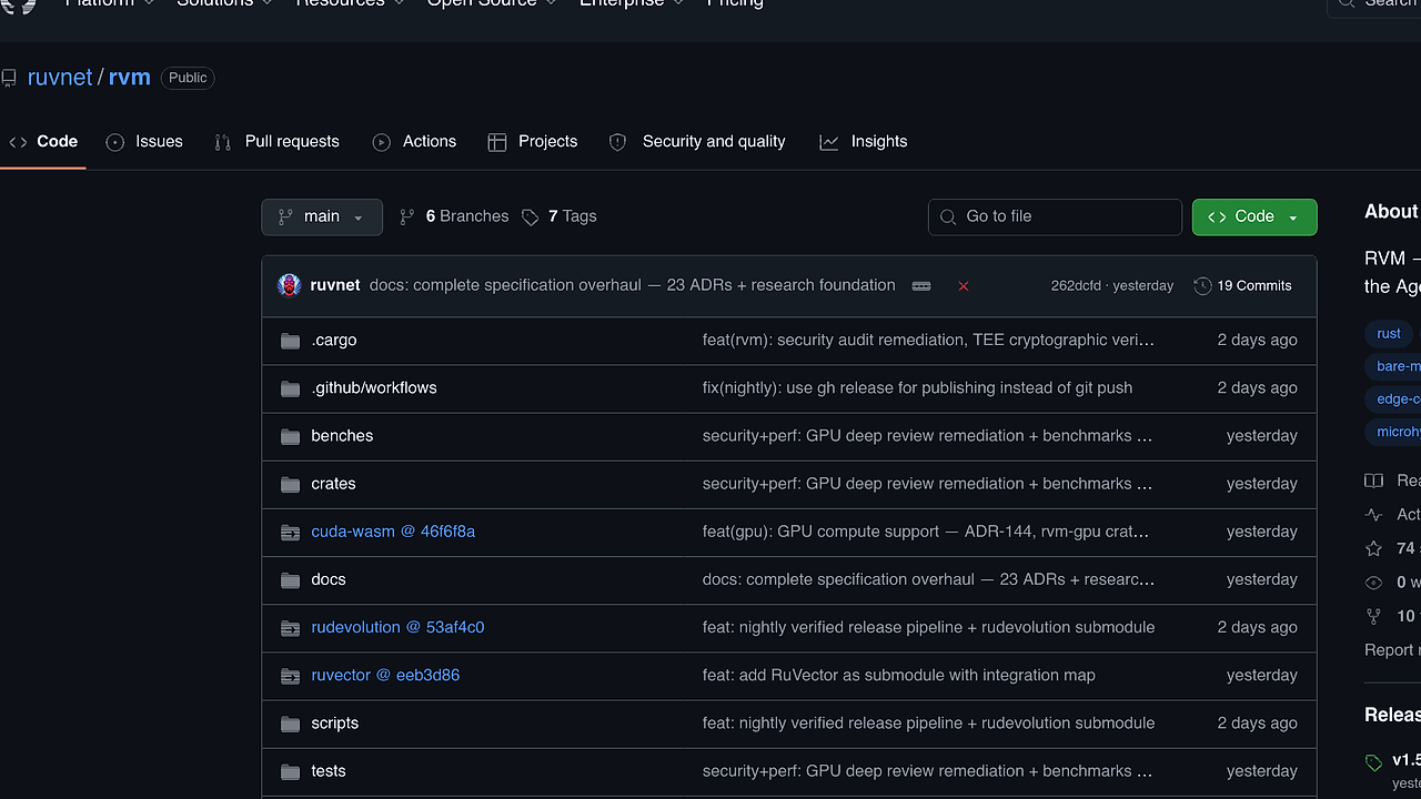 RVM screenshot