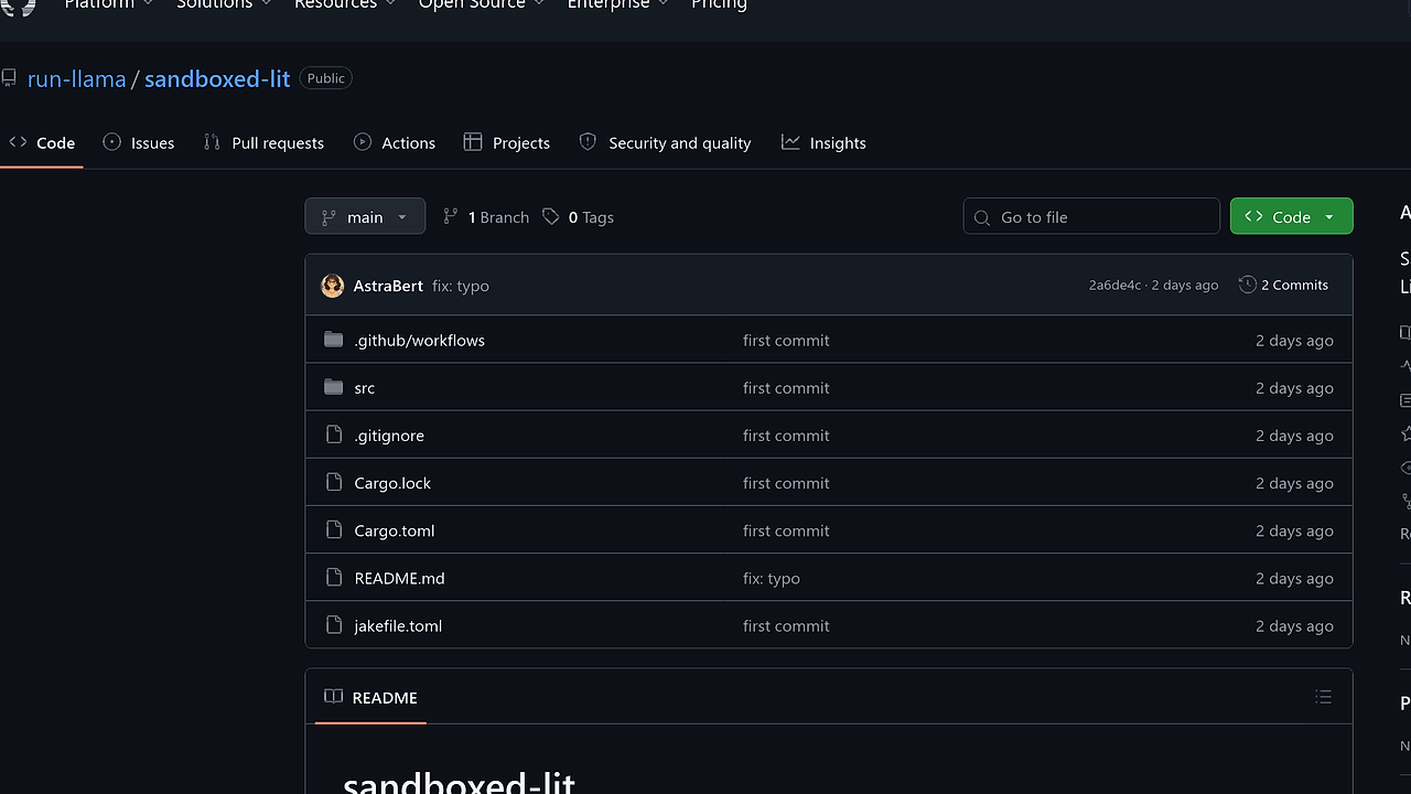 sandboxed-lit screenshot